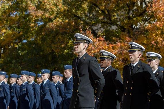 MU students in miliary uniform